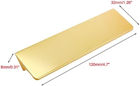 Повлекување на фиоки за злато од 4,7 , алуминиумска легура Модерни рачки на кабинетот за мебел врата од врата со завртки, растојание