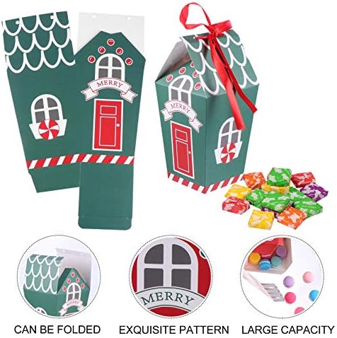 ДВОР Третираме Хартиени Кутии: 8 парчиња Божиќни Закуски Од Хартија Кутии За Колачиња Со Колачиња Без Лента За Празнични Забави