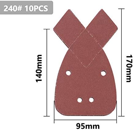 Хартија за пескарење со мелење на коајус 10 парчиња/сет 40/80/120/240 решетката шкурка за зајаци во форма на уво во облик на
