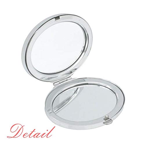 Бел wallид груба површинска текстура огледало преносен преклопен шминка со двојни странични очила