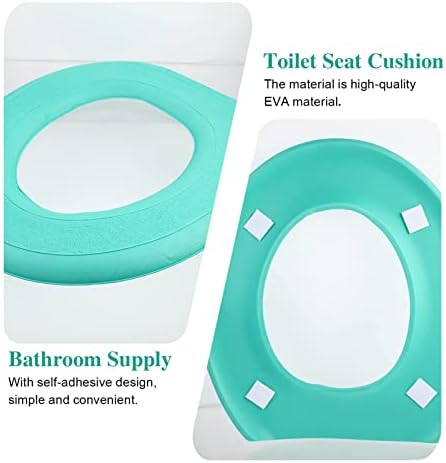 Налепница за подлога на тоалетно седиште, мека тоалетна седиште подлога за перниче Универзална со само-прифатлива дизајн за бања