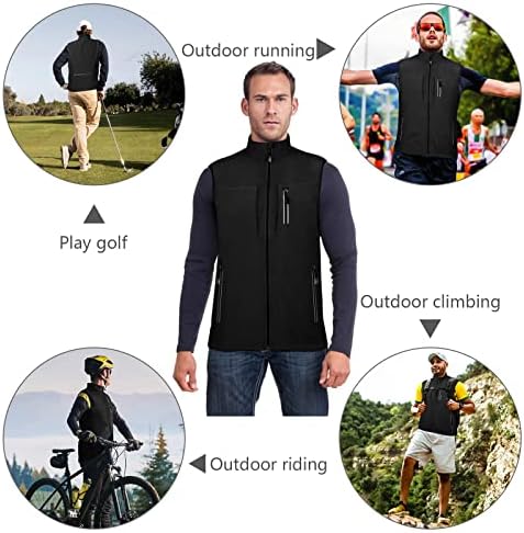 Климор за мажи, кој работи голф -елек за голф, рефлексивни спортови за надворешна облека, лесна јакна за кратки ракави со лесен меки