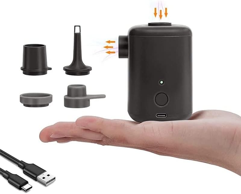 WSSBK Надворешна мини пумпа за воздух за душек Мат Кампување преносен електричен инфлатор USB полнење перница за пливање прстен за надувување