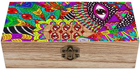 Космички Гуштер Кутија За Складирање Дрво Десктоп Мали Декоративни Организаторски Кутии За Накит Со Капак