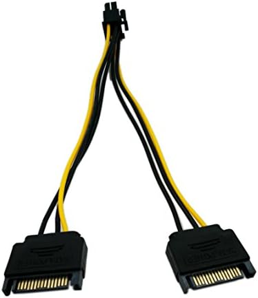 sdycgtime 6-Инчен 6 Pin PCI до 15PIN SATA Моќ Сплитер Експрес Видео Картичка Кабел За Напојување Адаптер