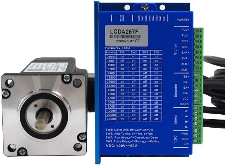 Давиту Степер Мотор - 23 степер мотор 1.5 н. м 2 фаза LC57H265+LCDA257F хибриден серво затворена јамка енкодер со степер диск контролер