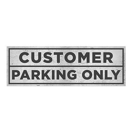 CGSignLab | Само За Паркирање На Клиентите - Основно Сиво Прицврстување На Прозорецот | 36 x12