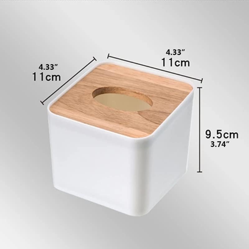 Креативни Дрвени Кутии За Ткиво Издржлива Хартиена Кутија Во Едноставен Стил Квадратна Кутија За Ткиво Со Салфетки