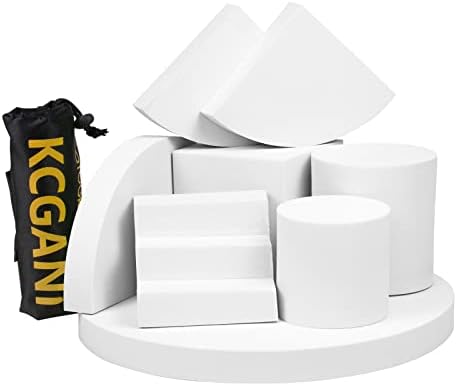 Kcgani мали производи Фотографија Позадина на позадини, водоотпорни Ева геометриски коцка фото -реквизити, комплет за прикажување на кревачи