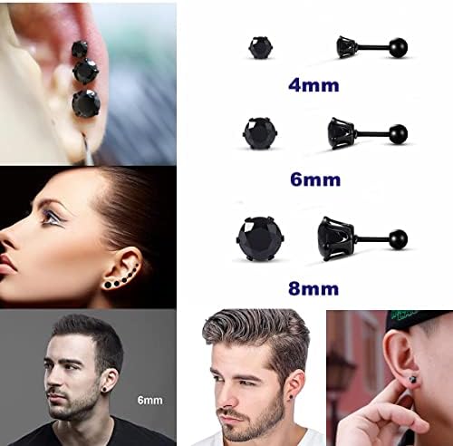 Прстени за ушни уши, 3 пара парчиња за уво прстени и 2 парчиња комплет за обетка за уво