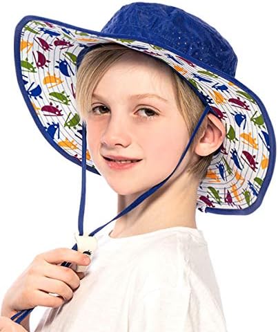 Детска широко распространета капа за заштита од сонце со жица, корпа Sunhat за момчиња и девојчиња на отворено активности