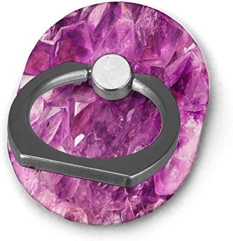 Телефонски штанд Виолетова цвеќиња на маслото за сликање на маслото за мобилни телефони прилагодлив 360 ° ротација прстен за прсти за iPad,