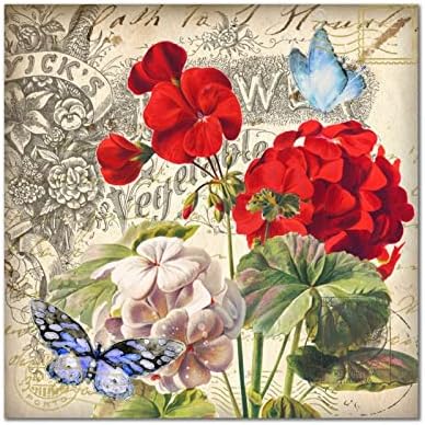 Француска колибри пеперутка Пени цвет дрвена знак гроздобер француски постер плакета градина цветни рустикално дрво домашно украсување за жени