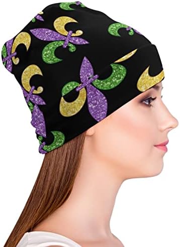 Прекрасен Fleur de Lis unisex Beanie Hat Топло череп капа за капаче за спиење за спиење една големина