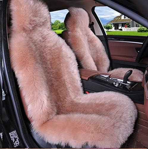 Сиша-а зимска топла автентична австралија овча кожа со покривка на автомобили, луксузна долга волна предно седиште, одговара на повеќето