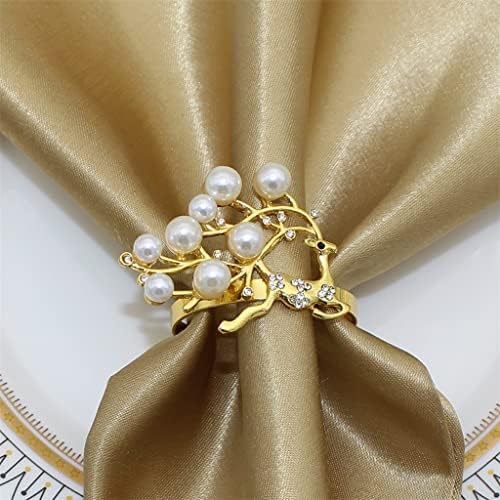 ygqzm 6pcs салфетка прстен метална салфетка тока погодна за декорација на трпеза за забави за свадби