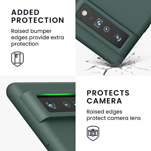 KWMobile Case компатибилен со Google Pixel 6 Pro Case - TPU Silicone телефонски капак со мека завршница - сино зелена