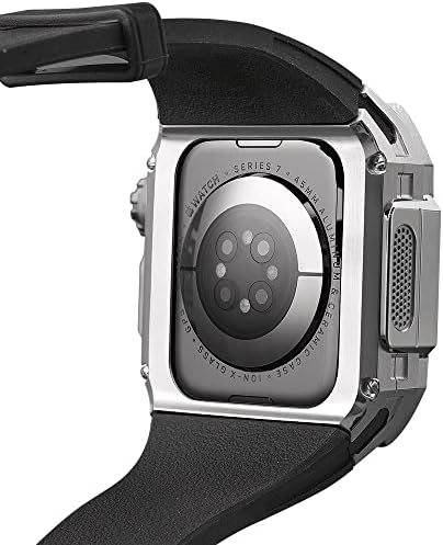 Џтус Луксузен Комплет За Модификација На Куќиште Од Јаглеродни Влакна за Apple Watch 45mm Витон Watch Band За Iwatch 7 8 Замена