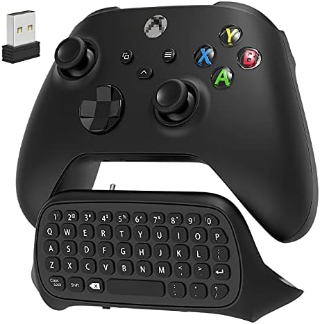 Контролер Тастатура За Xbox Серија X/S/Еден/Еден S, Безжична Chatpad Bluetooth Игри Тастатура СО USB Приемник,Вграден Звучник,3,5