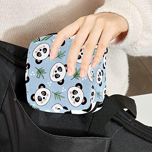 Симпатична панда шема санитарна торба за складирање на салфетка за салфетка, преносен период, торбички торбички за период за менструална