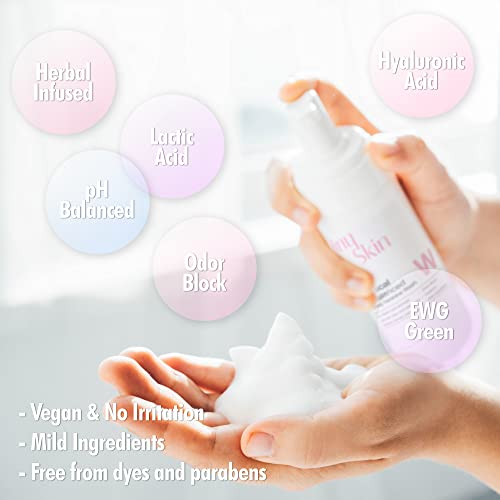 Jinyини кожа ксевтичка pH балансирана женска миење на пенење - чувствителна кожа, секојдневно миење на чистење, хербални инфузија,