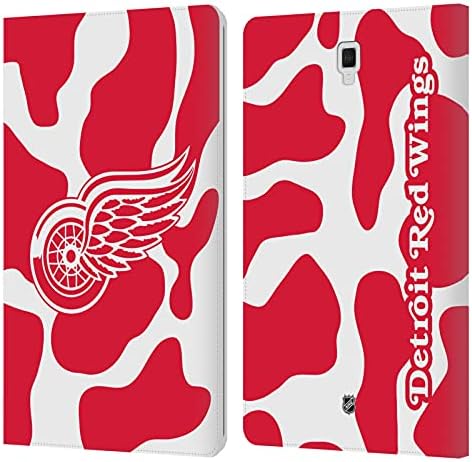 Дизајн на глава на главата официјално лиценциран NHL Plain Detroit Red Wings Faire Book Book Cast Cover Coveptable со Galaxy Tab S4 10.5