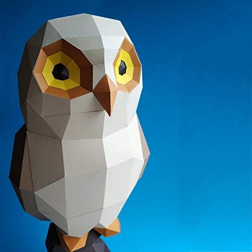 Wll-DP Owl Look 3D Рачно изработено рачно изработено оригами загатка геометриска хартија скулптура хартија играчка хартија модел DIY домашна декорација