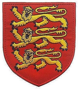 Англија Кралскиот палто на оружје Англија знаме на воената кука јамка тактика морал извезена лепенка