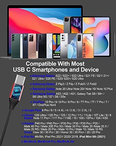 HOYROMANY USB C Слушалки За Samsung Galaxy S22 Ултра S21 FE S20 A53, Hifi STEREO USB C Слушалки во Слушалки За Ушен Бас Магнетски