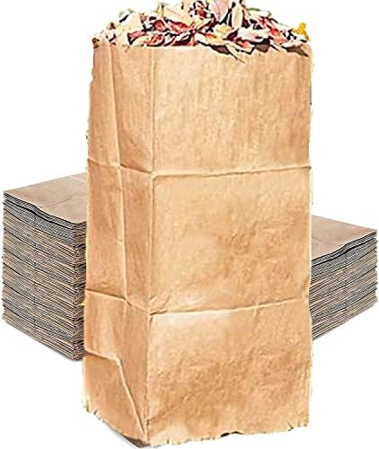 Карпести планински производи во дворот за отпадоци - големи 30 галон кафеави хартиени кеси за лисја за двор/градина - торби за