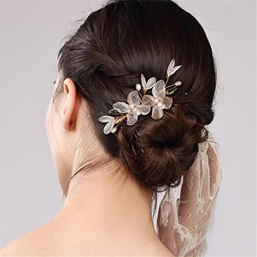 N/A везени цвеќиња вметнати чешли тава за коса, чешла за коса, култивирани додатоци за коса од бисер, жени
