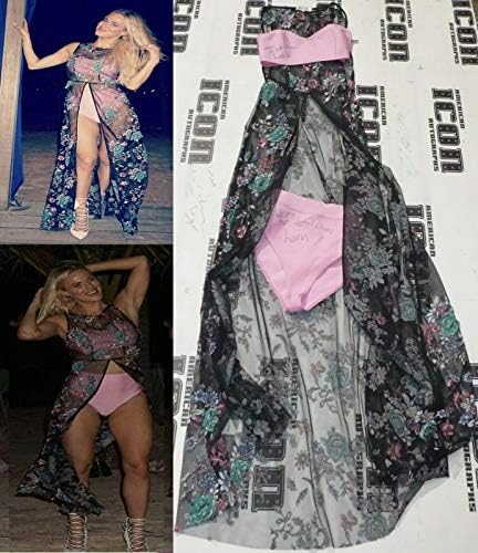 LANA 3X потпишана лично носена тотална дива користена фустан bas Beckett COA WWE Ring 6 - Автограмирано борење разни предмети