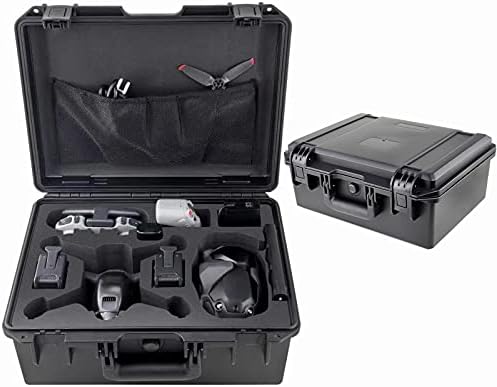 Flyekist FPV Drone Case компатибилен со DJI FPV Combo, FPV водоотпорен пат за заштита на хардшел