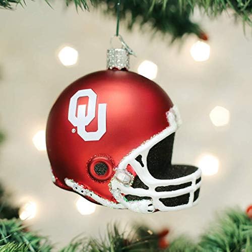 Божиќен универзитет „Стариот свет“ Наскоро стакло разнесени украси за новогодишна елка, шлем во Оклахома