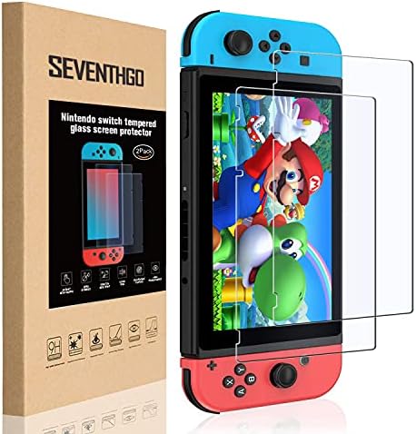 Sefthgo 2pack стакло заштитник на екранот за Nintendo Switch, заштитени стаклени екрани за прекинувач, заштитник Pantalla Nintendo Switch