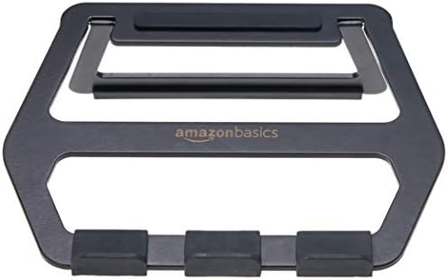 Основи на Амазон Основи Алуминиум преносен преклопен лаптоп Поддршка за лаптопите до 13 инчи, црна