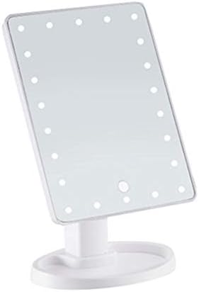 FXLYMR Десктоп шминка огледало Огледало за убавина LED осветлена козметичка убавина суета огледала на допир на екранот на допир со шминка