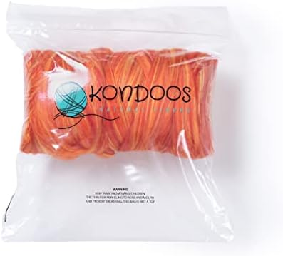 Kondoos мулти обоена природна волна, 1 lb. Најдобра волна за игла за игла, влажно фелинг, ракотворби и вртење.