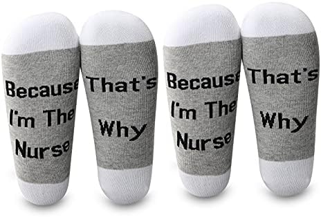 Подароци за Денот на смешната медицинска сестра Левло затоа што јас сум наставникот, затоа чорапи на Денот на благодарноста подароци