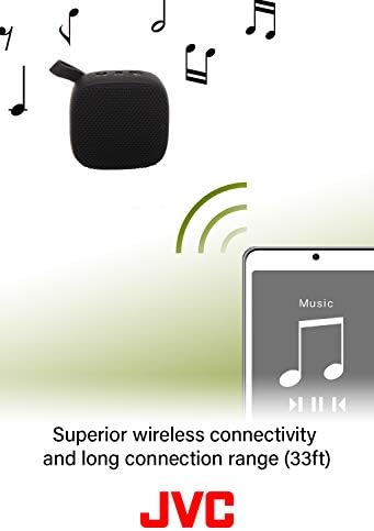 JVC преносен безжичен звучник со опкружувачки звук, Bluetooth 5.0, 7 -часовен век на траење на батеријата - SPSA1BTB