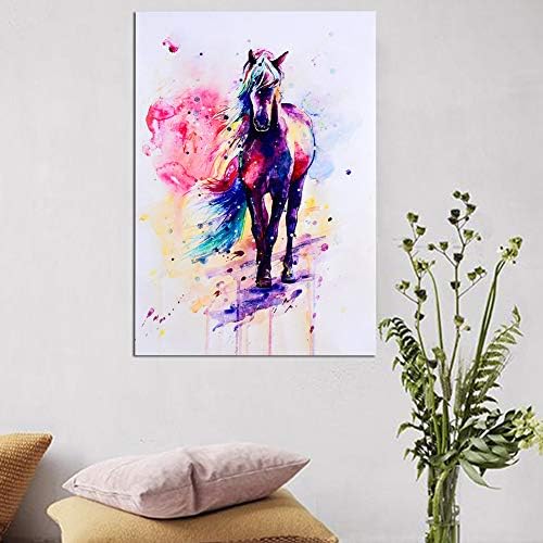 слика за сликање на масло од Plplaaobo, акварел коњско животно уметност масло сликарство платно wallид слика дома декорација дневна