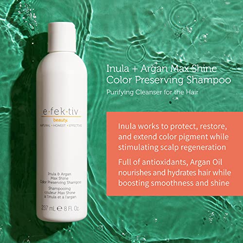 E.Fek.Tiv Beauty - Inula + Argan Max Shine Color Shampoo - чистење за чистење за коса - 8,0 мл.