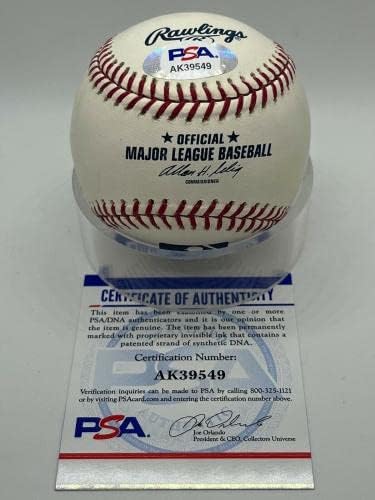 Рубен Готјај Ројалс Метс Храбри потпишаа автограм Официјален бејзбол ПСА ДНК - автограмирани бејзбол