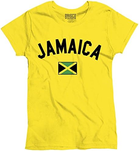 Брендови на Бриско брендови Јамајка Земја знаме Фудбал Фан гордост женски маички дами ти