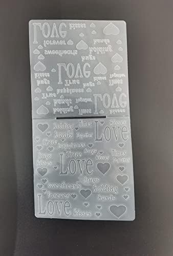 NZJ Среќен Денот на вineубените, loveубовни прегратки зборови пластични втисечки папки за правење картички за правење книги и други занаети со