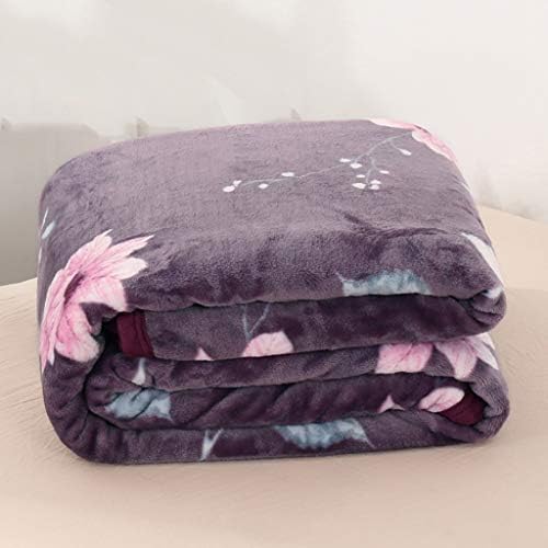 ZSQAW виолетова цвет задебелена кадифен кревети, ќебе со меко фланел, што се користи за кревети за софа и други места