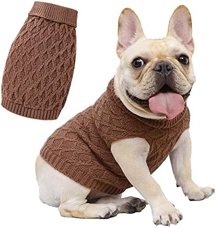 Плетен џемпер за кучиња симпатична плетена кучиња скокач класичен топло милениче зимска облека облеки за кучиња