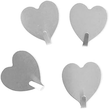 Јардве Loveубов со праска срце сребро од не'рѓосувачки челик кука беспрекорна декоративна кука 6 парчиња