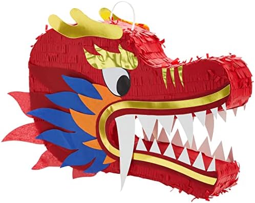 Црвен Змеј Пината За Кинески Новогодишни Украси За Забави