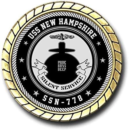 Усс Њу Хемпшир ССН-778 Американската Морнарица Подморница Предизвик Монета-Официјално Лиценциран